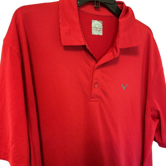 Callaway Opti-Dri Red Polo Shirt Men’s XL Moisture-Wicking Golf Shirt - Picture 4 of 5